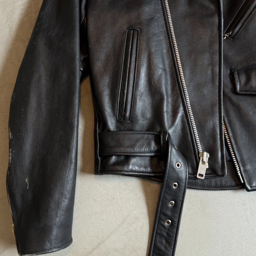Vintage Open Road Black Leather Jacket - Picture 4 of 5